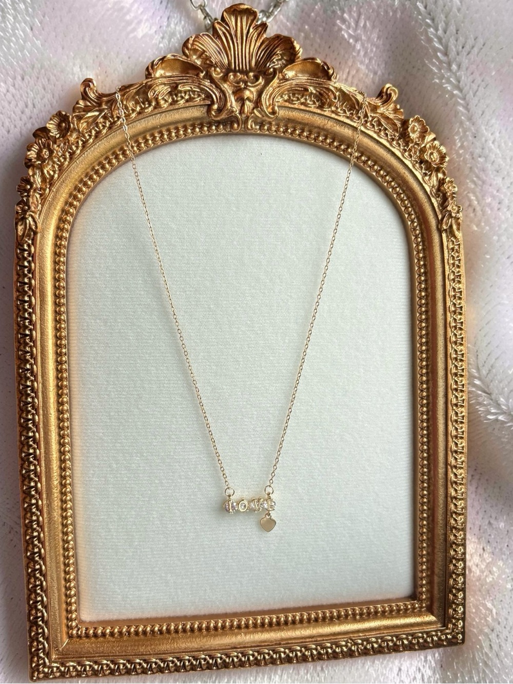 Stainless Steel Crystal Love Delicate Gold Heart Pendant Necklace